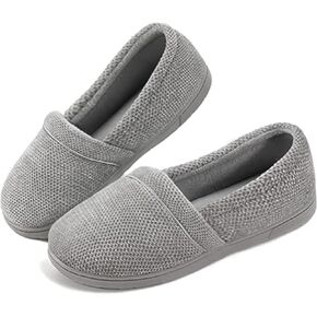 ULTRAIDEAS Women's Grace Closed Back Slippers, Memory Foam Loafer House Shoes with Rubber Sole （Size 9, Black in Saudi Arabia