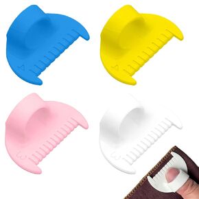 4Pcs Edge Stitch Lock & Sewing Gauge, 3mm/4mm Edge Sewing Lockranding Tool SewingTemplates Rulers Needle Gauge Quilting Ruler Measuring Tool Seam Gauge for Sewing Straight