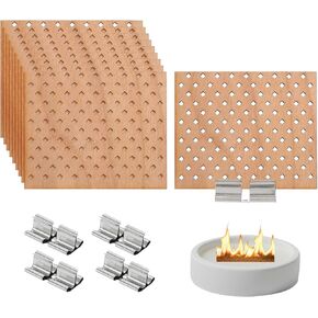 PATIKIL 5 Set 2.8x3.5 Inch Wood Wicks for Candles Making, Lozenge Holes Hollow Natural Wooden Wick with Metal Clip Holders, DIY Candle Making Supplies Kit for Handmade Crafts