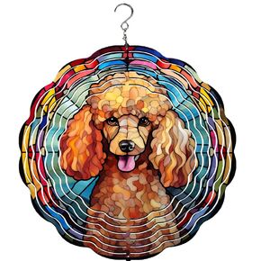 Poodle Stained Glass Wind Spinner | Windspinner | Dog Lover