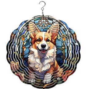 Corgi Stained Glass Wind Spinner | Windspinner | Dog Lover