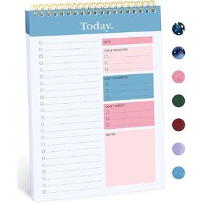 To Do List Pad - To Do List Notebook for Work with 52 Sheets, Undated Daily Planner Perfect for Daily Tasks and Goal Setting, To Do List Notepad Suitable for Office, Home and School - Rustic Floral