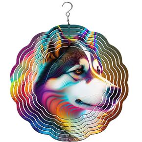 Husky Colorful Wind Spinner | Windspinner | Dog Lover