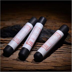Handmade Oil Smoke Ink Sticks - 3pcs Chinese Solid Ink Blocks for Calligraphy and Painting