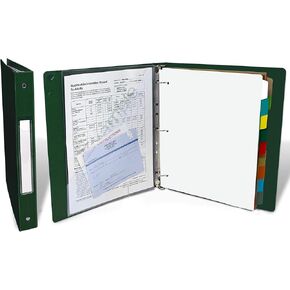 Carstens Paper Charting Toolkit with 1-Inch Binders (Set of 20), Including 11-Tab Blank Plastic Dividers and ID Cards – Side Opening, Red in Kuwait