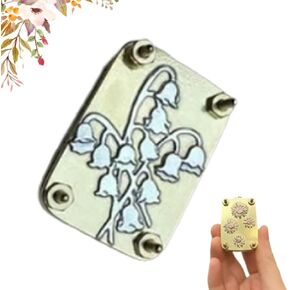 Mini Flower Press，Miniature Flower Press Kit，Plants Art & Crafts Metal Flowers Pressing,DIY Tiny Mini Plant Preservation Kit (1PCS-Bluet)