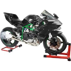 1:6 Scale Alloy Die-Cast Racing H2R Motorcycle Model, Collectible Dirt Bike Metal Replica, Adult Racing Enthusiast Gift (Black H2R)