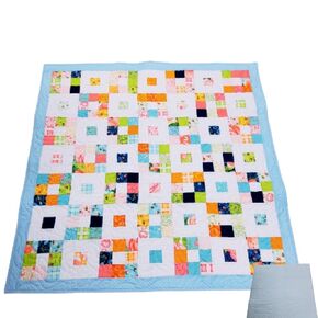 Disappearing 9 Patch Blues Baby Quilt