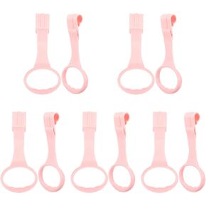 2 Pairs Children's Bed Pull Ring Crib Rail Pp Pink Toddler Baby