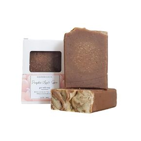 Pumpkin Apple Spice Goat Milk Soap, 3 Bar Pack, Cold Processed Soap, Face and Body Soap, Pumpkin Spice Soap Bars
