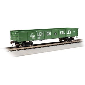 قطارات Bachmann - 40 'Gondola - Lehigh Valley #33327 - Green - Ho Scale