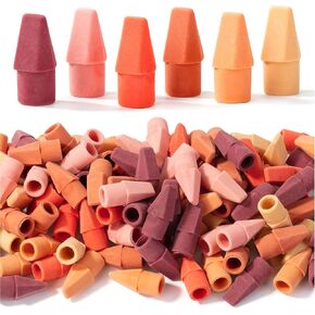 Mr. Pen- Pencil Top Erasers, 120 Pack, 6 Different Sunset Orange Colors, Latex-Free & No Smudge Pencil Eraser Tops
