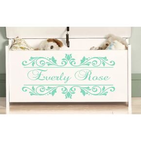 Toy Box Name Decal | Nursery Decor | Kids Room Decor | Toy Box Name Sticker | Personalized Name Decal | Vinyl Decal for Toy Box | Name Decal(Toy box NOT included)