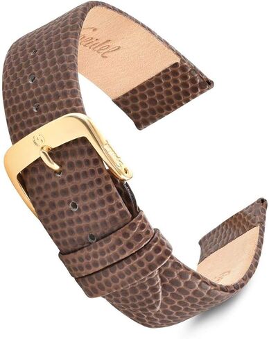 Speidel Men's Lizard Grain Leather Watch Band, Brown 18 MM in Saudi Arabia