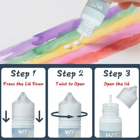 Masking Fluid for Watercolor Painting - 60ml White with a Paintbrush and Eraser - Art Masking Fluid Pen Watercolor Medium Art Supplies for Artists in Kuwait