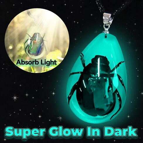 Handmade Resin Necklaces For Women Men Bug Necklace Glow In The Dark Necklaces Cool Pendant Necklaces For Men Weird Insect Necklace Braided Leather Necklace For Men Waterproof Woven Wax Rope Necklaces in Kuwait