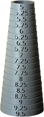 Bracelet Sizer Mandrel Round Quarter Sizes (Grey) in Kuwait