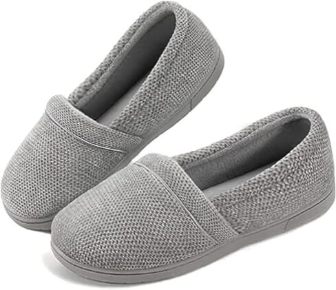 ULTRAIDEAS Women's Grace Closed Back Slippers, Memory Foam Loafer House Shoes with Rubber Sole （Size 9, Black in Saudi Arabia
