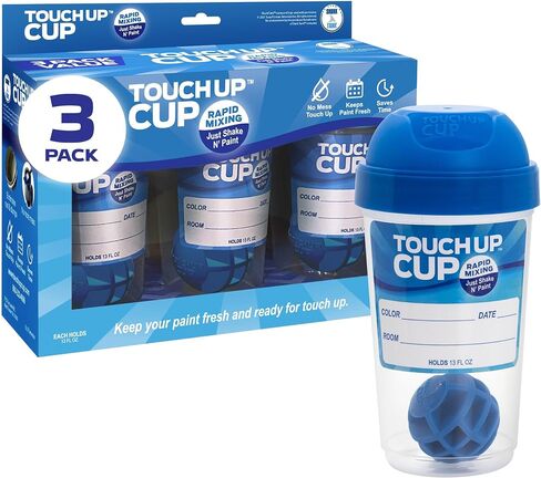 Touch Up Cup Empty Plastic Paint Storage Containers with Lids for Leftover Paint, Touch Ups, As Seen On Shark Tank Products, 13 oz, Pack of 9 in Saudi Arabia