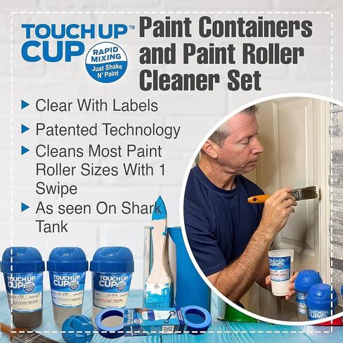 Touch Up Cup Empty Plastic Paint Storage Containers with Lids for Leftover Paint, Touch Ups, As Seen On Shark Tank Products, 13 oz, Pack of 9 in Saudi Arabia