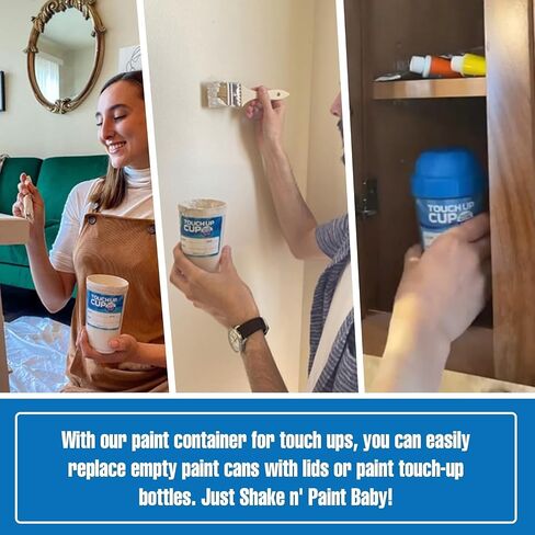 Touch Up Cup Empty Plastic Paint Storage Containers with Lids for Leftover Paint, Touch Ups, As Seen On Shark Tank Products, 13 oz, Pack of 9 in Saudi Arabia
