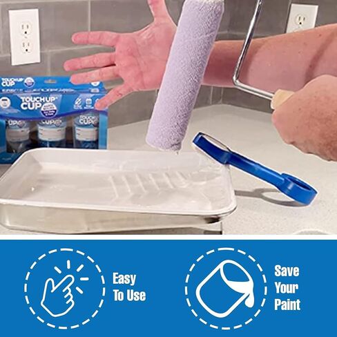 Touch Up Cup Empty Plastic Paint Storage Containers with Lids for Leftover Paint, Touch Ups, As Seen On Shark Tank Products, 13 oz, Pack of 9 in Saudi Arabia