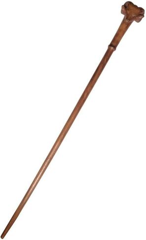 Rare Antique Ram Animal Head Walking Stick - Designer Premium Wooden Carved Walking Cane - Beautiful Handmade Foldable Cane With Ram Animal Handle For Men Women Comfortable Best Gift Idea in Saudi Arabia