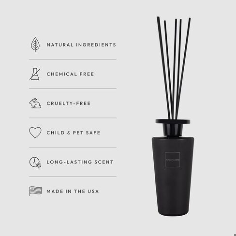 Aroma360 - مجموعة My Way Reed Diffuser - فندق فاخر مستوحى من خشب الصندل الخصب والأرز الدافئ والأزهار الرقيقة. - يدوم لمدة 4 أشهر - 500 مل in Kuwait