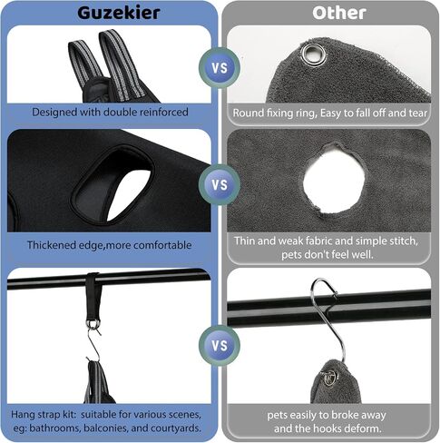 Guzekier Cat Grooming Hammock Tharness للقطط ، Cat Nail Clipper in Kuwait