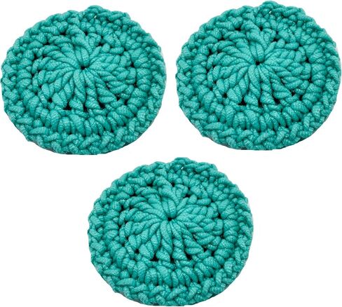 حزمة Scrubbies الطبق من 3 نايلون نايلون ناعمة ومتينة للأواني ، المقلاة ، الأطباق ، قمم الموقد ، الخضار (الشوك الأزرق) in Kuwait