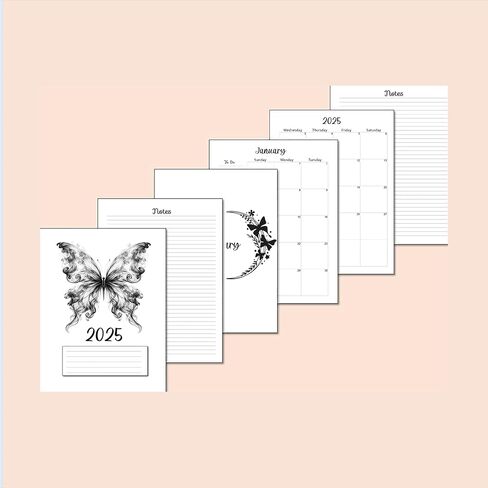 2025 Monthly Planner Calendar Refills for 7-Disc Mini Happy Planners, and NOTIQ Mini Capsule (S6) (4.5 x 7 inches) (Ocean) in Saudi Arabia