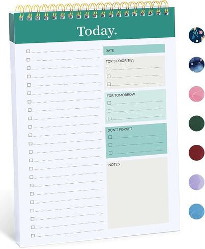 To Do List Pad - To Do List Notebook for Work with 52 Sheets, Undated Daily Planner Perfect for Daily Tasks and Goal Setting, To Do List Notepad Suitable for Office, Home and School - Rustic Floral in Saudi Arabia