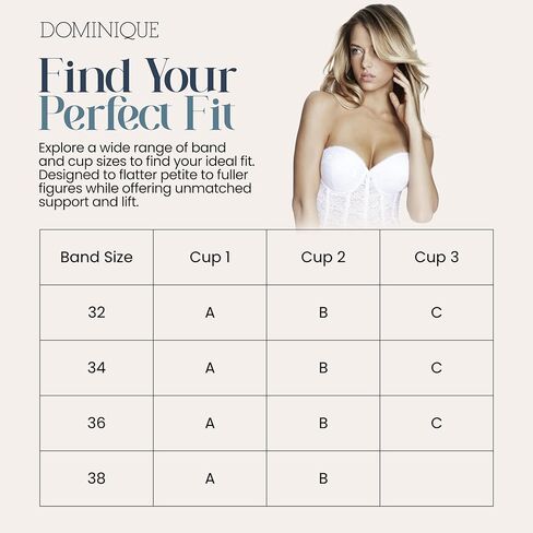 حذاء Dominique Push-up Bridal بدون حمالات من Brasselette Style 7759، W in Kuwait