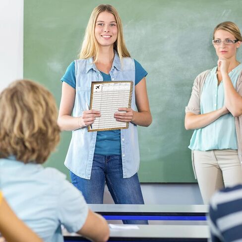 Faccito 8.3 '' x 11 '' سجل سجل المعلم 2025 كتاب الحضور غير المؤرخ سجل الطالب قائمة التذكير الشهري هدية لمكتب مدرسة الفصول الابتدائية (نمط الحلويات) in Kuwait
