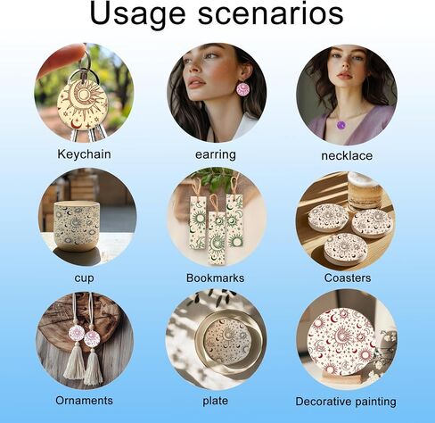 CHGCRAFT Sun and Moon Polymer Clay Texture Sheets Divination Pattern Silicone Texture Stamp Clay Texture Mat Modeling Pattern Pad Sheets for Jewelry and Earrings Tools, 5.5x5.5 inch in Kuwait