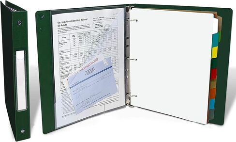 Carstens Paper Charting Toolkit with 1-Inch Binders (Set of 20), Including 11-Tab Blank Plastic Dividers and ID Cards – Side Opening, Red in Kuwait