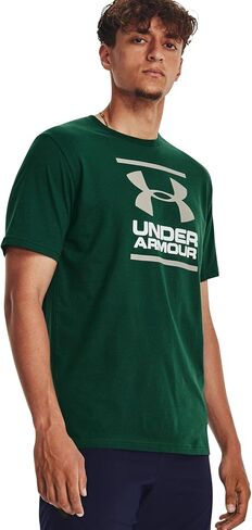 Global Foundation Short-Sleeve T-Shirt Under Armour Mens, (322) Greenwood/White/Grove Green, Medium in Saudi Arabia