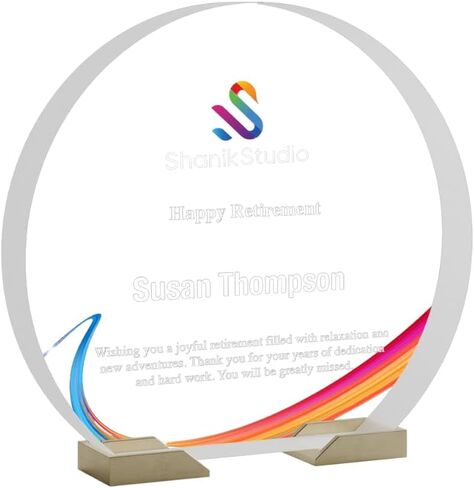 Crystal Award UV Print Plaque Display Stand Office Decoration Business Gift Recognition Award Ceremony Presentation Crystal Trophy in Saudi Arabia