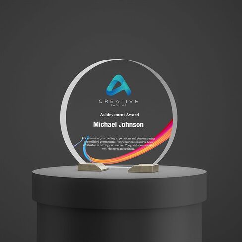Crystal Award UV Print Plaque Display Stand Office Decoration Business Gift Recognition Award Ceremony Presentation Crystal Trophy in Saudi Arabia