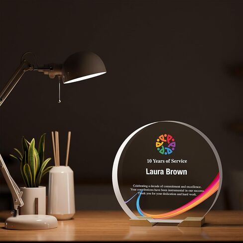 Crystal Award UV Print Plaque Display Stand Office Decoration Business Gift Recognition Award Ceremony Presentation Crystal Trophy in Saudi Arabia