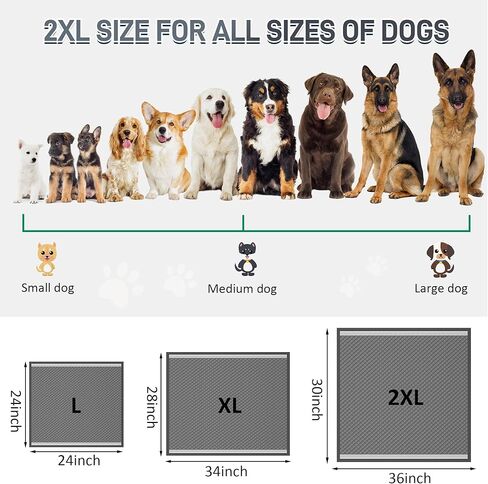 Boscute XXL Thicken 6 Layers Heavy Absorbent 30"x36" Pet Training Dog Pee Pads, Extra Large Polymer Leak-Proof Quick Dry Puppy Pee Pads, Disposable Pee Pads for Dogs Cats Rabbit in Kuwait