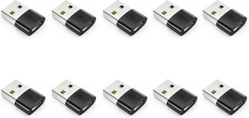 USB to USB C Adapter 10 Pack, Type A Female to C Male Charger Cable Converter for iPhone 15 14 13 12 Pro Max Plus, Apple Watch Ultra iWatch 9 8 7, MacBook Pro, iPad 10 9,Samsung Galaxy S20-23 and More in Kuwait