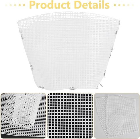 WADORN 2 Sets Clear Mesh Plastic Canvas Sheets for Embroidery, Blank Needlepoint Canvas Sheets for Crochet Bucket Bag Making Acrylic Yarn Knit Crochet Projects DIY Handmade Bag Weaving Kit, White in Saudi Arabia