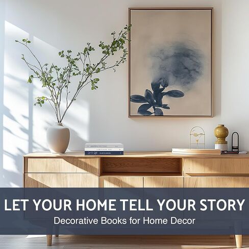 Book Decor Set - Decorative Books for Home Decor, Blue Decor Books for Coffee Table or Shelves, Fake Books for Decoration, Stacked Books Decor, Navy Blue Home Decor Accents, Aesthetic Bookshelf Decor in Saudi Arabia
