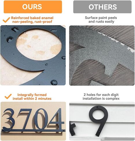 House Numbers for Outside Personalized - Metal Address Numbers for House - Address Signs for Houses - House Number Sign Custom House Numbers Plaque House Address Numbers for Outside in Saudi Arabia