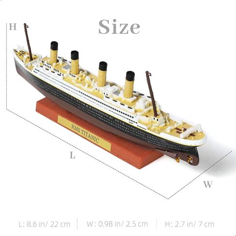 1/1250 RMS Titanic Cruise Ship Model Classic Alloy Metal Die-cast Boat Model Legendary British Cruise with Wooden Display Stand Suitable for Collection or Gift for Adults in Saudi Arabia