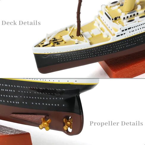1/1250 RMS Titanic Cruise Ship Model Classic Alloy Metal Die-cast Boat Model Legendary British Cruise with Wooden Display Stand Suitable for Collection or Gift for Adults in Saudi Arabia
