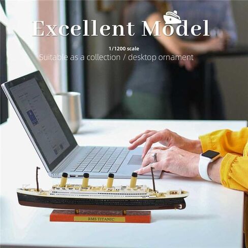 1/1250 RMS Titanic Cruise Ship Model Classic Alloy Metal Die-cast Boat Model Legendary British Cruise with Wooden Display Stand Suitable for Collection or Gift for Adults in Saudi Arabia