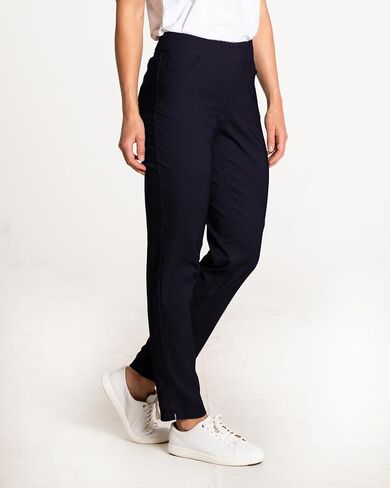 SLIM-SATION Womens Golf Apparel - Women's Regular Pull-On Straight-Leg Pant with Pockets (Midnight,8) in Kuwait