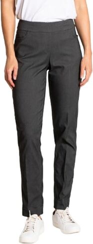 SLIM-SATION Womens Golf Apparel - Women's Regular Pull-On Straight-Leg Pant with Pockets (Midnight,8) in Saudi Arabia